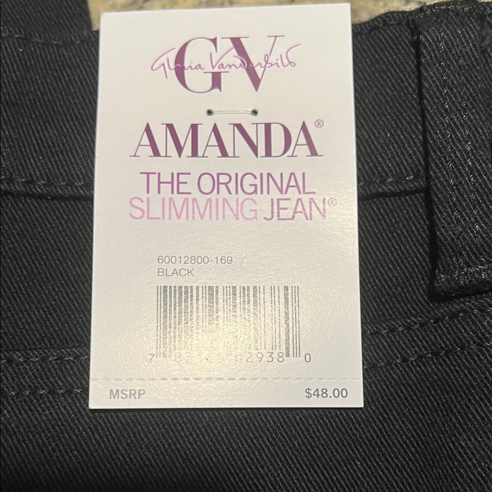 Gloria Vanderbilt Black Amanda Jeans